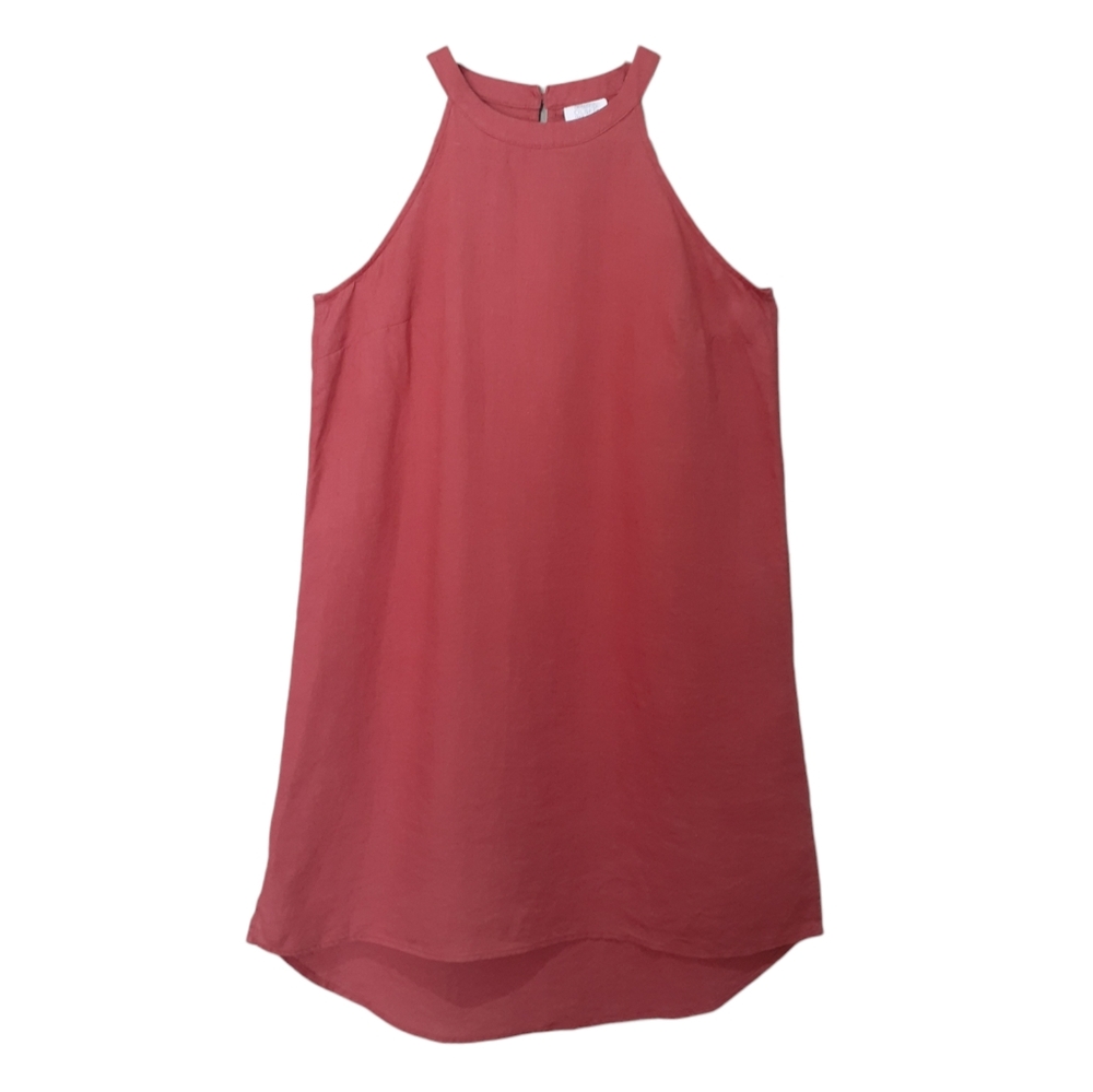 Sigrid Olsen Women's Small 100% Linen Halter Style Dress with Hi-Lo Hem